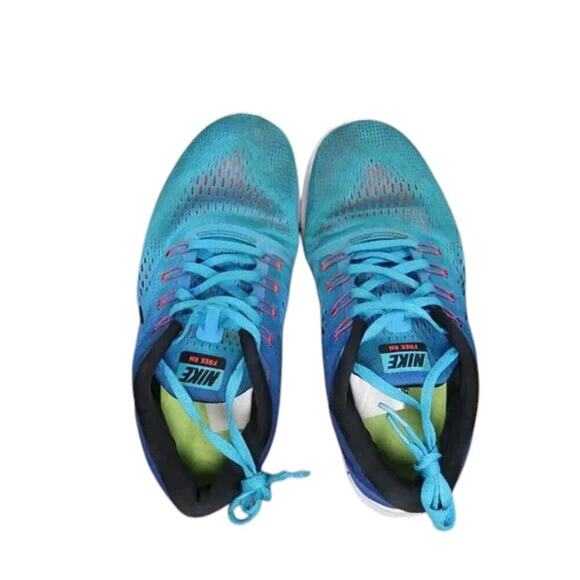 Nike Shoes Womens 7.5 Athletic Trainer Free RN Running Sneaker Blue Black Active - Picture 11 of 13